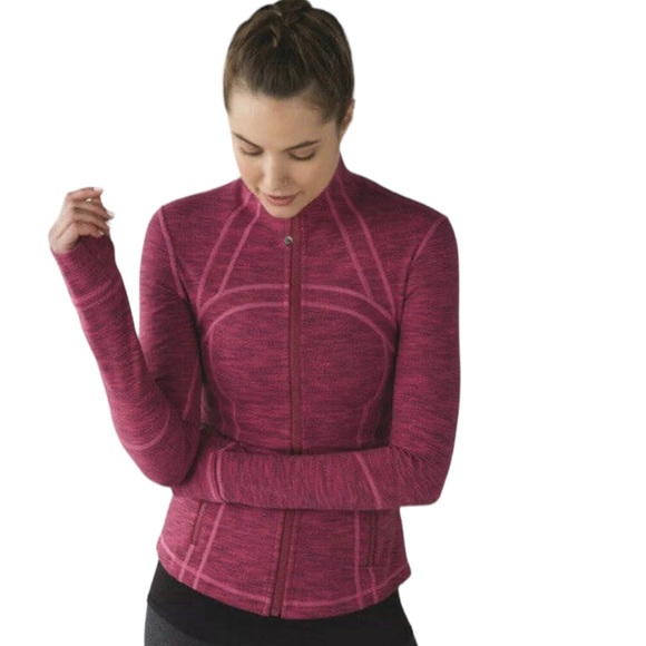 Lululemon Define Jacket Diamond Jacquard Berry Rumble Jeweled Magenta - Picture 5 of 5
